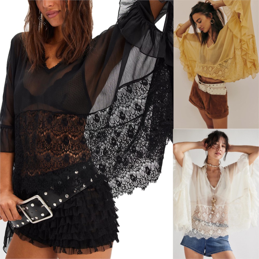 Summer Clothing Holiday - Lockere Bluse für Damen, Langarm-Oberteile, Damenbekleidung,
