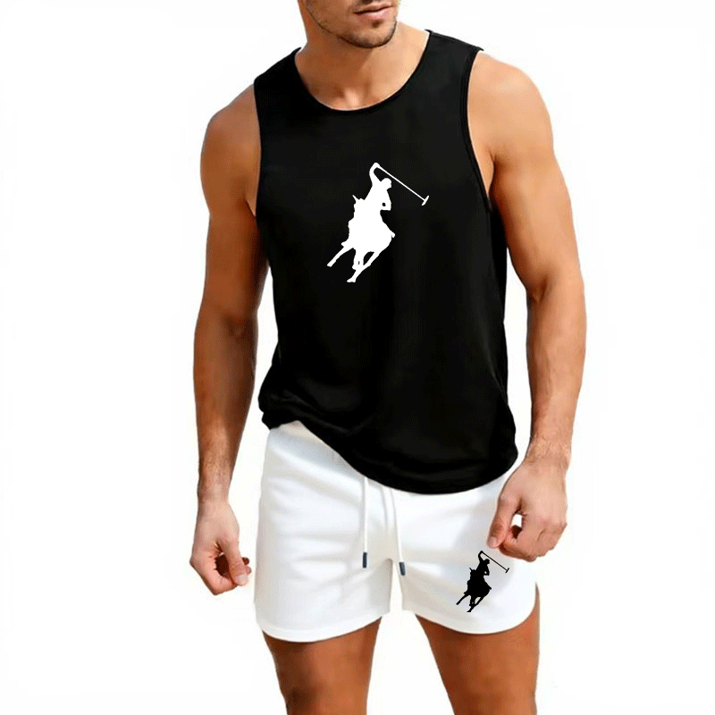 Summer Outdoor Clothing - Europäisches Herren-Sommer-Set aus Weste und Shorts,