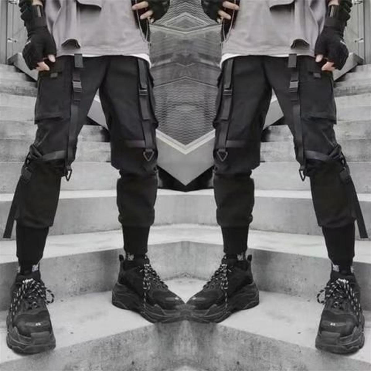 Summer Clothing Holiday - Harajuku Mode Techwear Herren Cargo-Hosen Hip-Hop