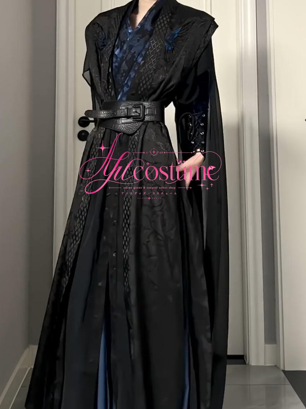 Summer Clothing Japan - Chinesisches Wuxia-Hanfu-Outfit, Unisex, schmale Passform, Schwertkämpfer-Stil,