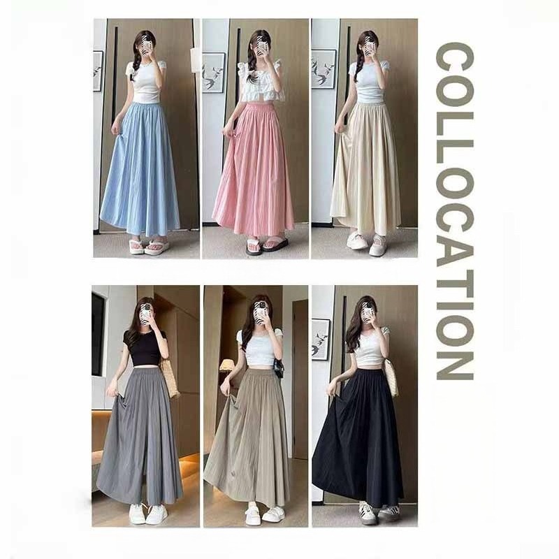 Palazzo Pant Wide - Damen Sommer Palazzo-Hose mit Hoher Taille