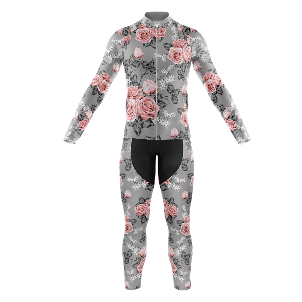 Summer Clothing Options - Exotisches Rose Langarm-Radtrikot-Set WINTERFLEECE & DÜNNE