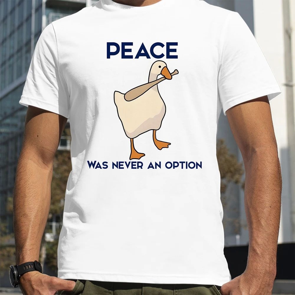 Summer Clothing Options - Sommer-Herren-Streetwear-T-Shirt mit Aufdruck „Hi Peace Was