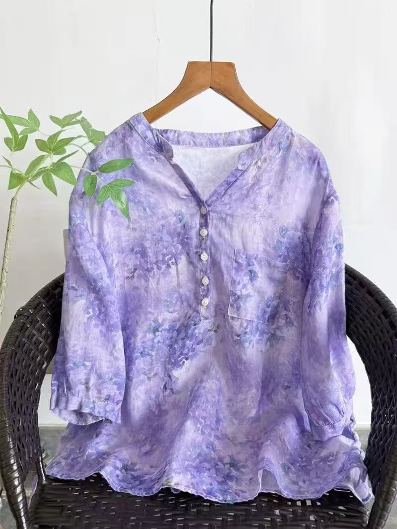 Japan Summer Clothing Women - 100 % Ramie-Hemden für Damen, Sommer-Vintage-Hemden
