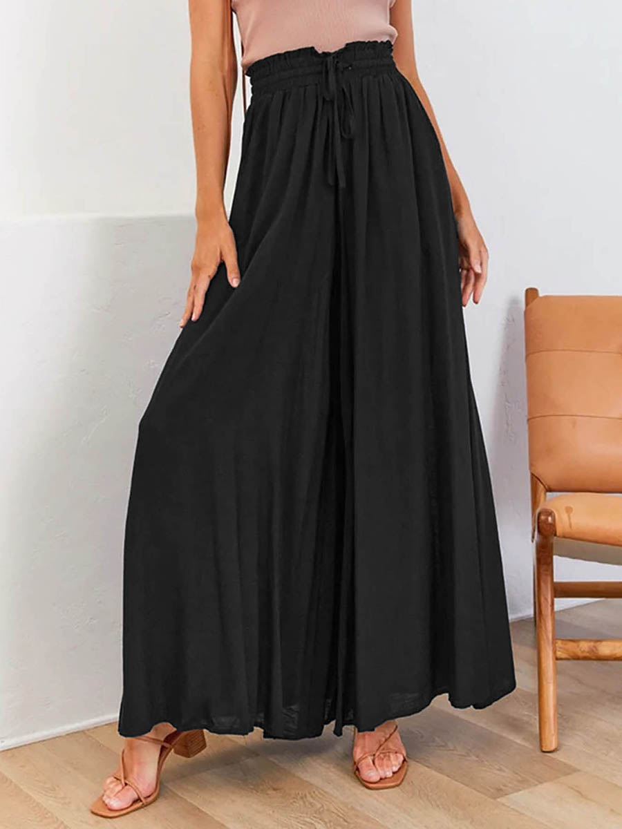 Palazzo Pant Wide - Damenhose mit hoher Taille und weitem