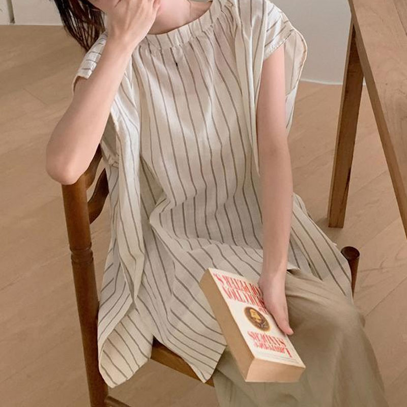 Summer Clothing Drop - Lässige gestreifte Bluse für Damen –