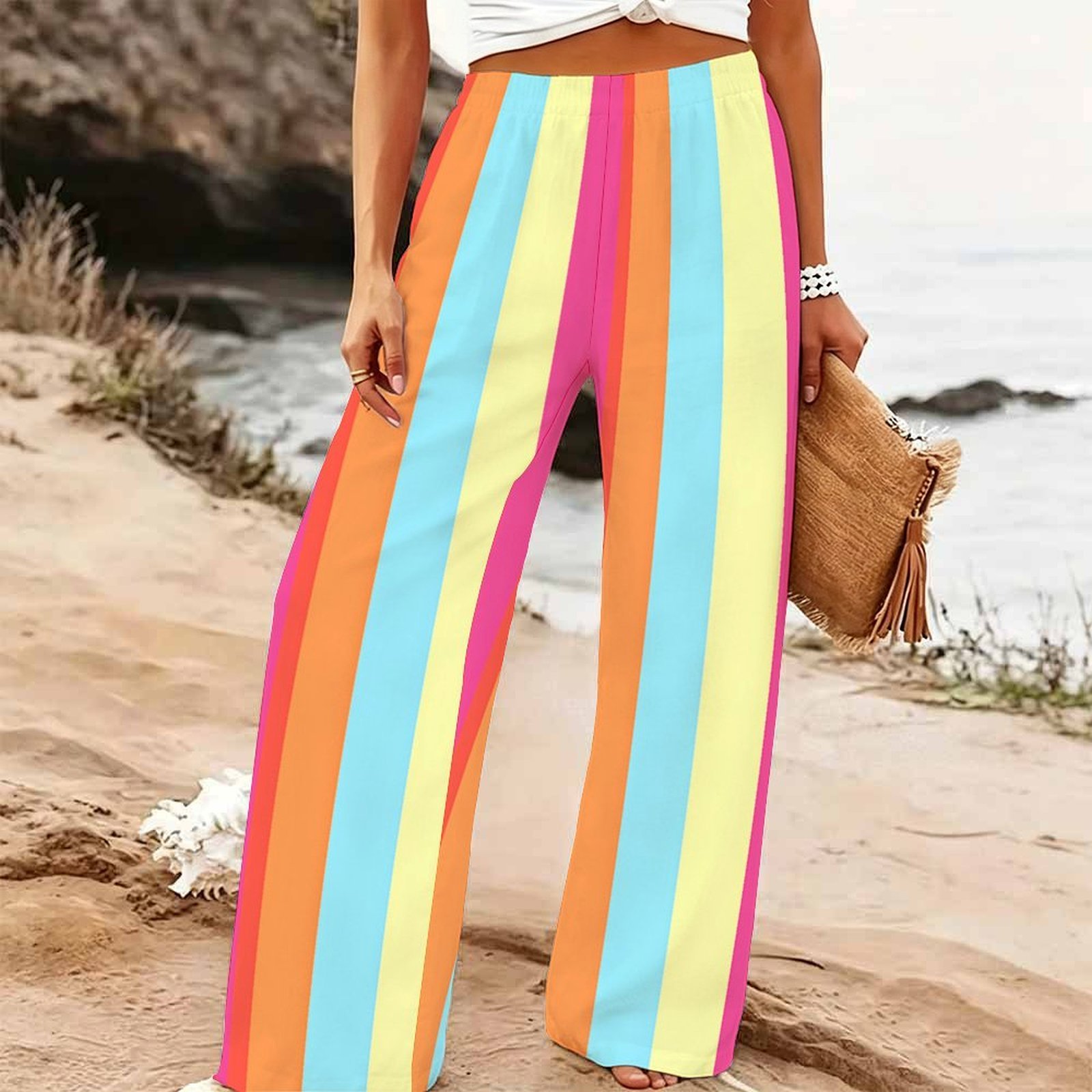 Damen Sommer Strand Weite Hose – Palazzo Pant Wide Bewertung und Preis