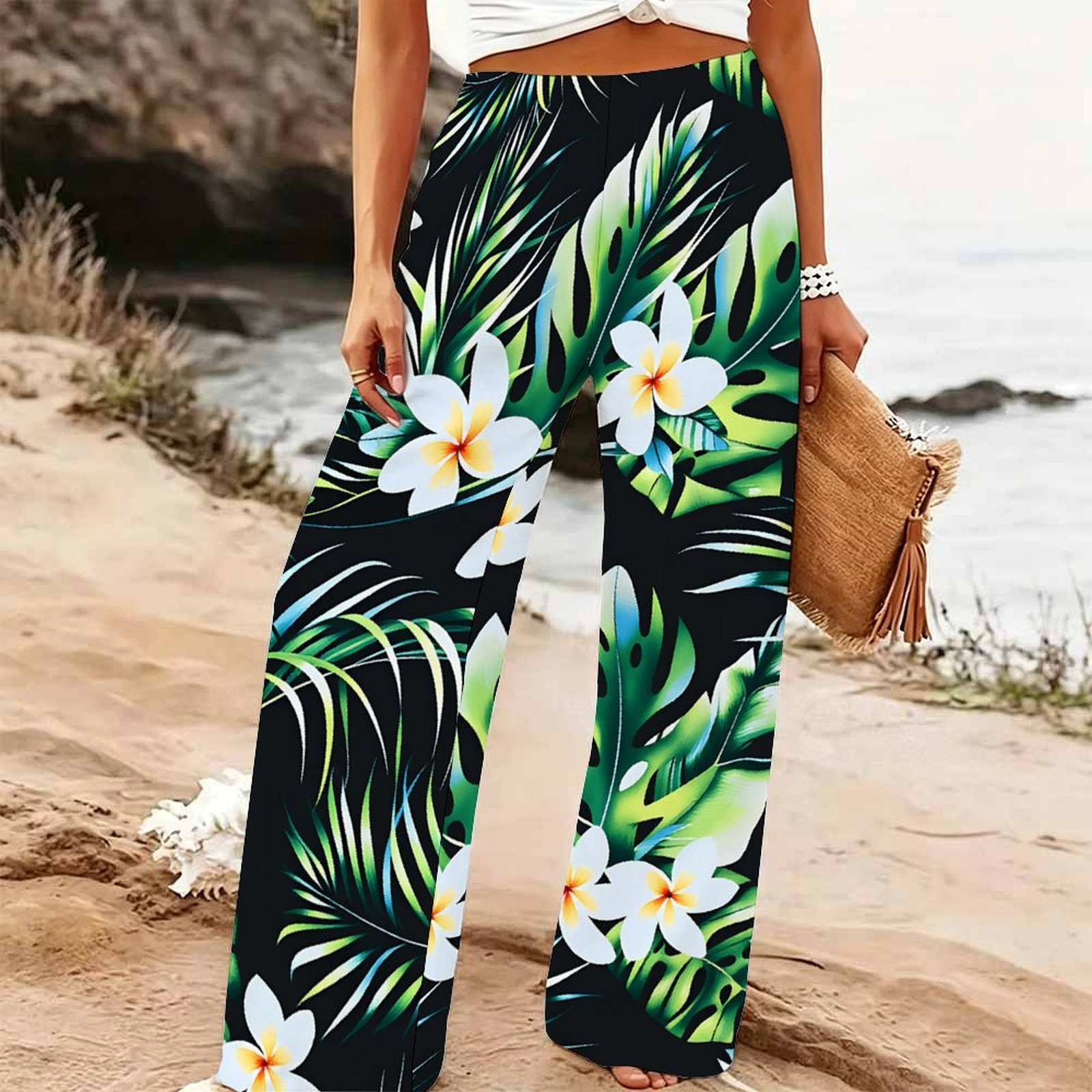 Damen Sommer Strand Weite Hose – Palazzo Pant Wide Bewertung und Preis