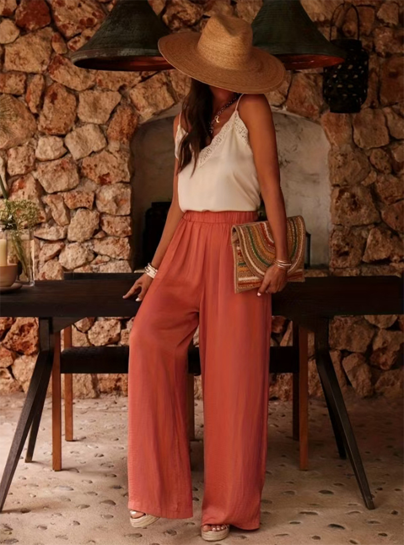 Damen High-Waist Paperbag-Hose – Palazzo Pant Wide Bewertung und Preis