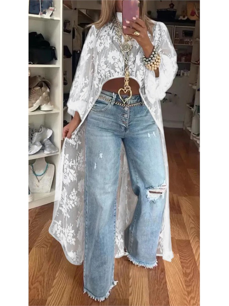 Dame Mode Spitze Shirt Top Cas – Summer Clothing Holiday Bewertung und Preis