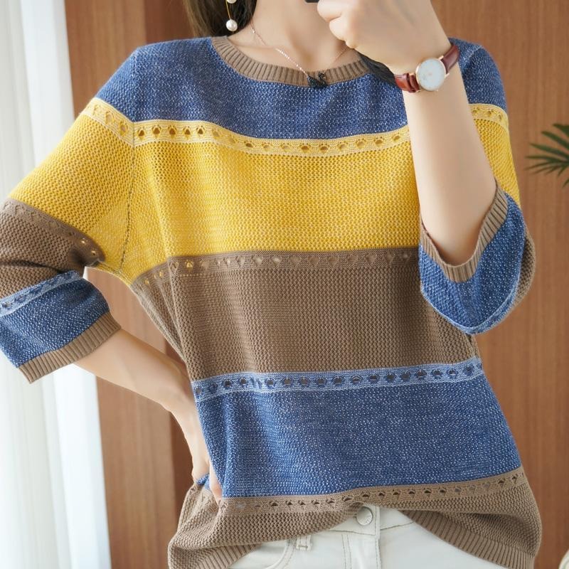 Damen-Pullover mit 3/4-Ärmeln, – Summer Clothing Yarn Bewertung und Preis