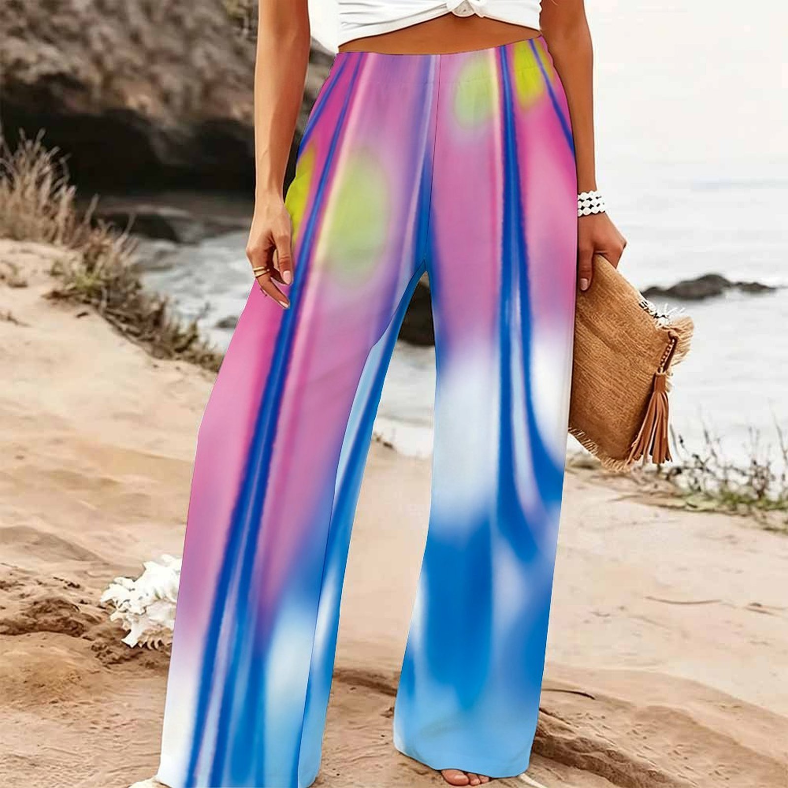 Damen Sommer Strand Weite Hose – Palazzo Pant Wide Bewertung und Preis