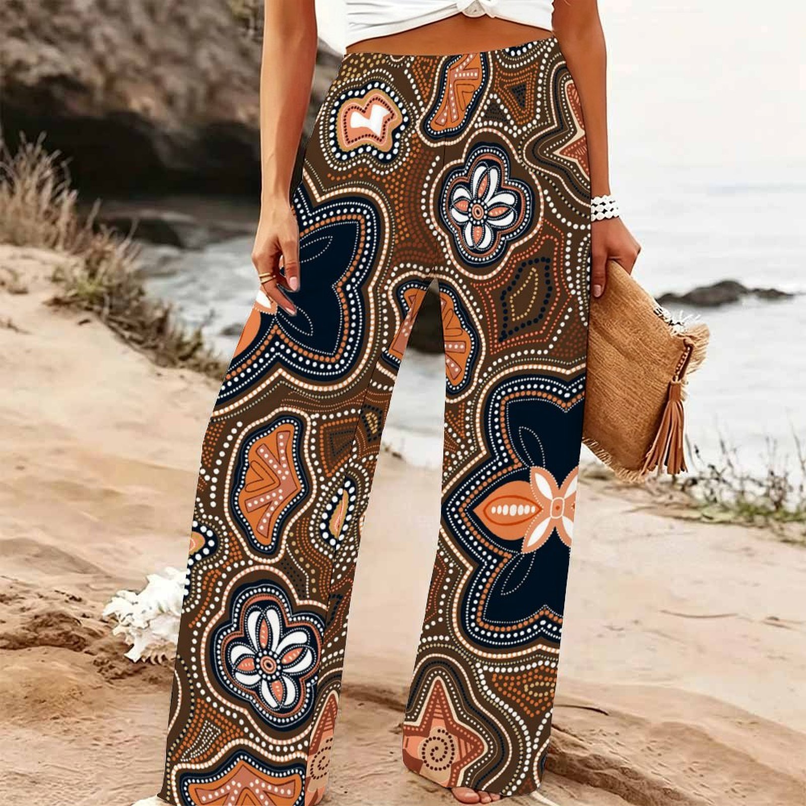 Damen Sommer Strand Weite Hose – Palazzo Pant Wide Bewertung und Preis