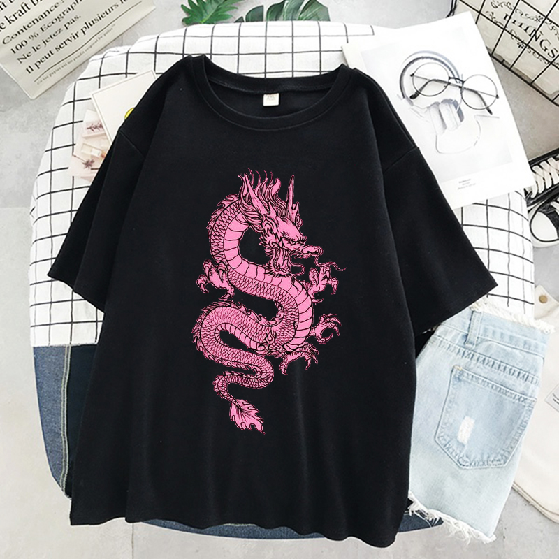 Damen-T-Shirts Pink Dragon Top – Summer Goth Clothing Bewertung und Preis