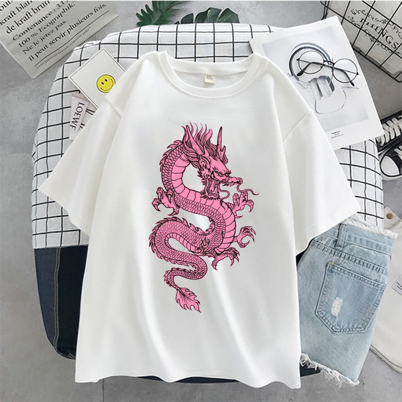 Damen-T-Shirts Pink Dragon Top – Summer Goth Clothing Bewertung und Preis