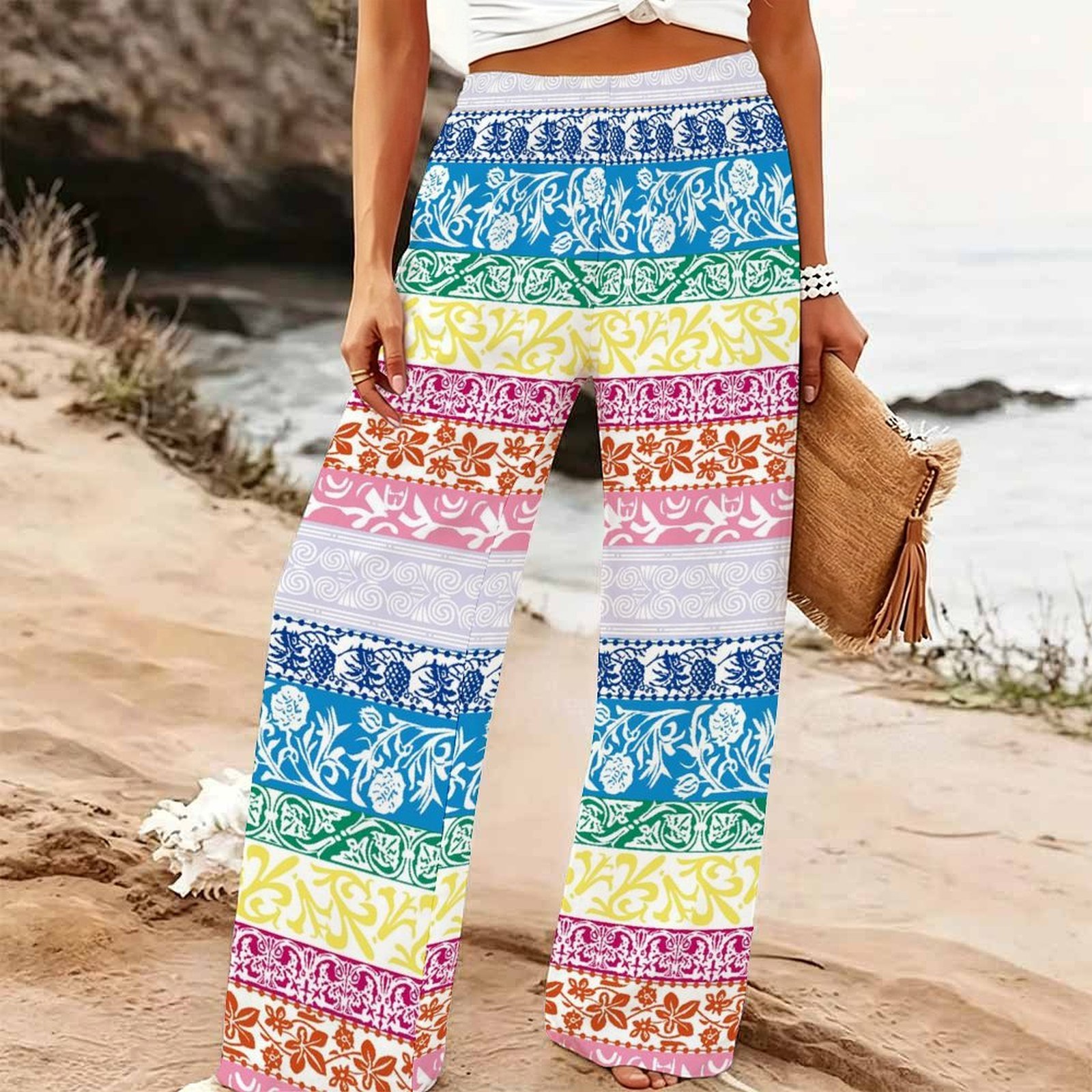 Damen Sommer Strand Weite Hose – Palazzo Pant Wide Bewertung und Preis