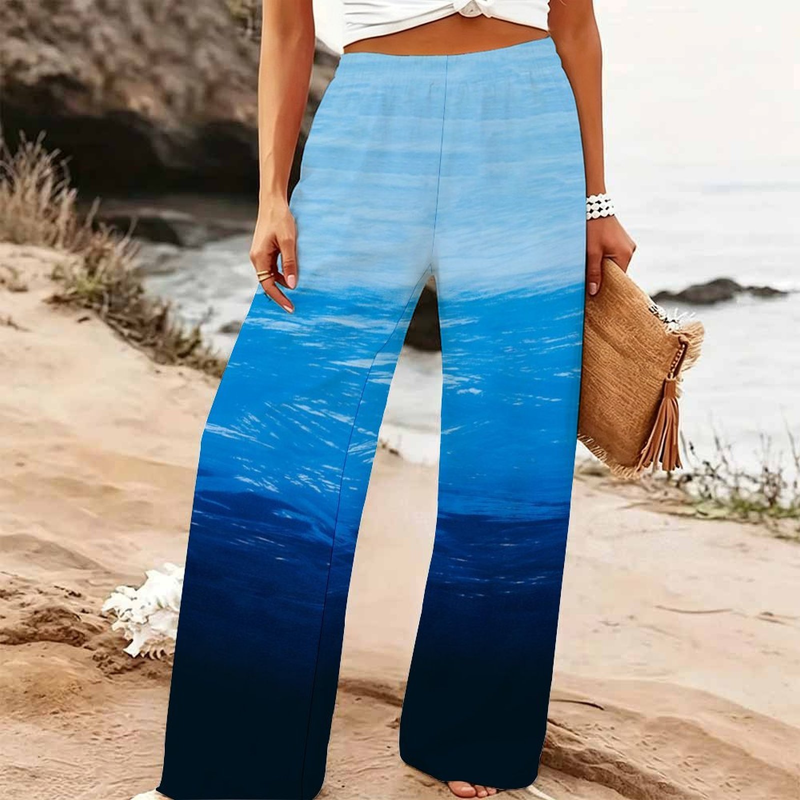 Damen Sommer Strand Weite Hose – Palazzo Pant Wide Bewertung und Preis