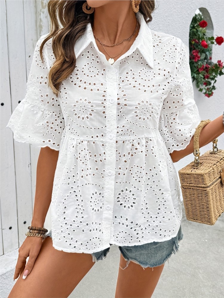 Weiß Spitze Haken Blume Hohl S – Summer Clothing Holiday Bewertung und Preis