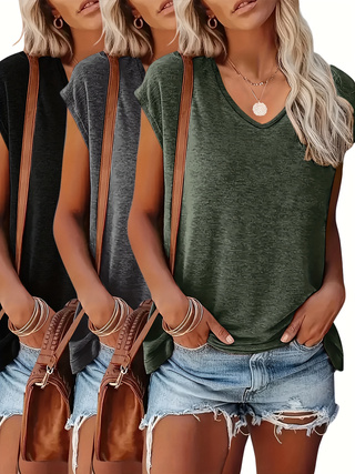 3er-Pack einfarbige Oberteile  – Summer Clothing Drop Bewertung und Preis