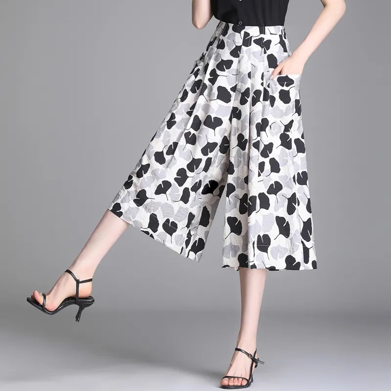 Sommer Neue Dünne Druck Hosen  – Palazzo Pant Wide Bewertung und Preis