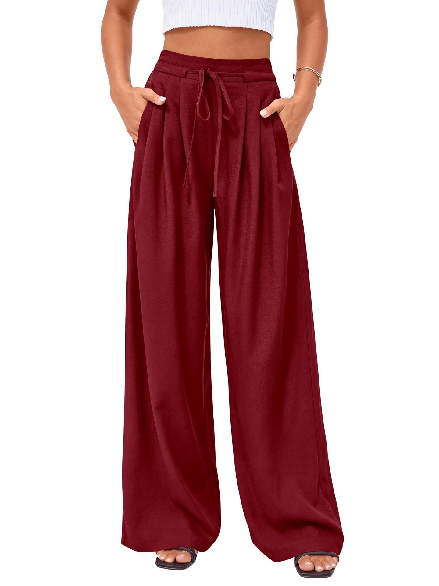 Damen High-Waist-Hose mit Kord – Palazzo Pant Wide Bewertung und Preis