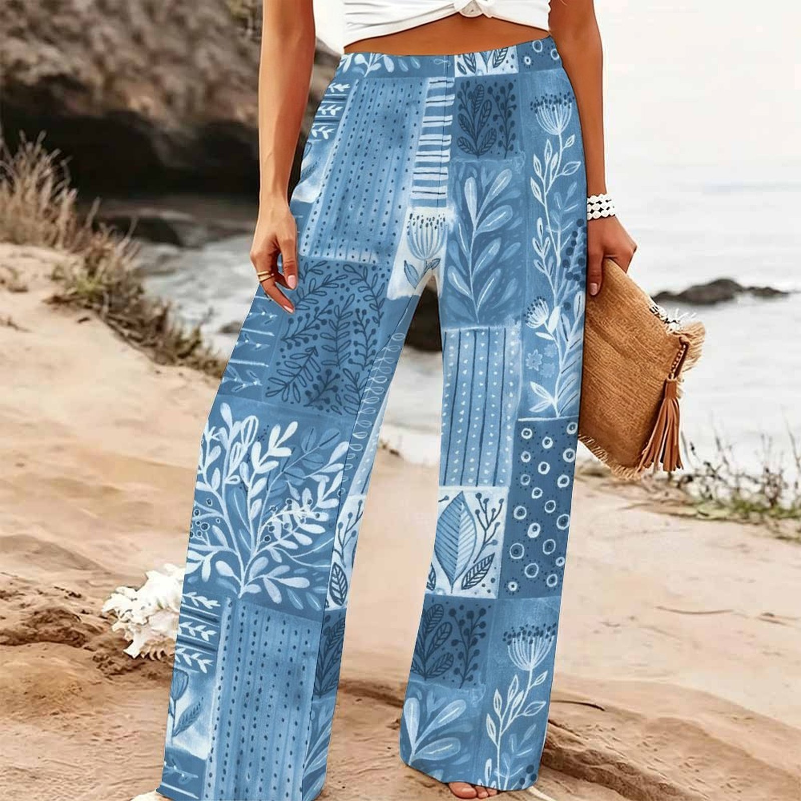 Damen Sommer Strand Weite Hose – Palazzo Pant Wide Bewertung und Preis