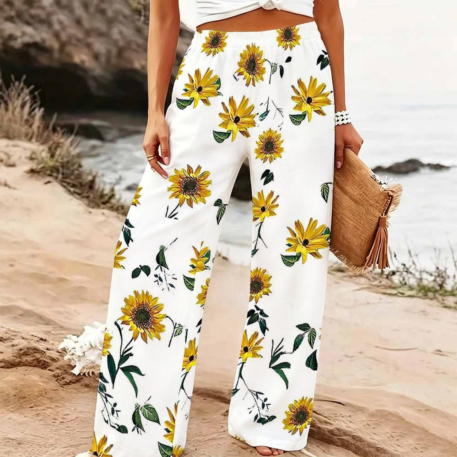 Damen Sommer Strand Weite Hose – Palazzo Pant Wide Bewertung und Preis