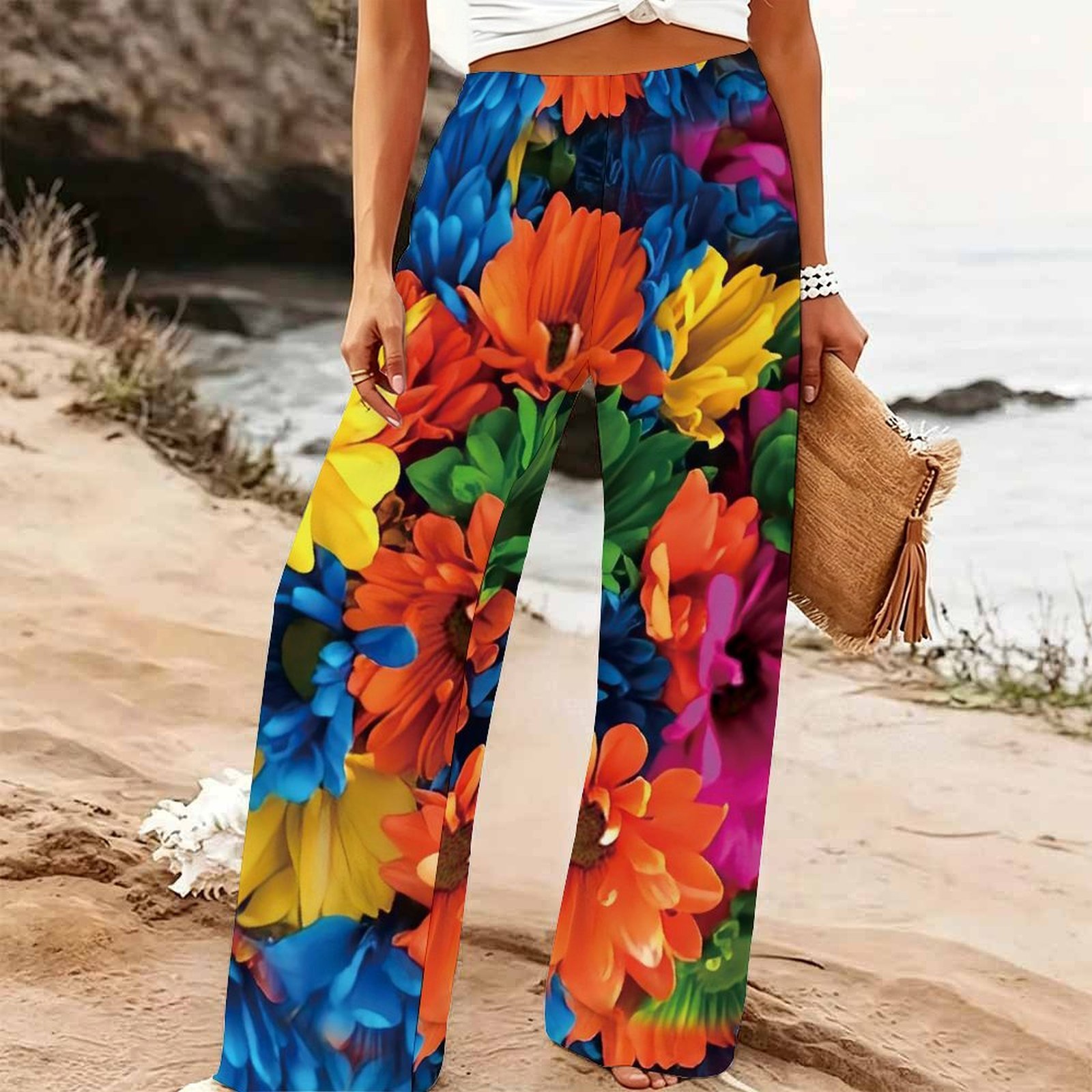 Damen Sommer Strand Weite Hose – Palazzo Pant Wide Bewertung und Preis