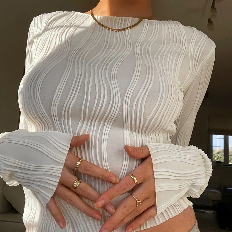 Frau Mode Lässig Geraffte Lang – Crop Blouse Linen Bewertung und Preis