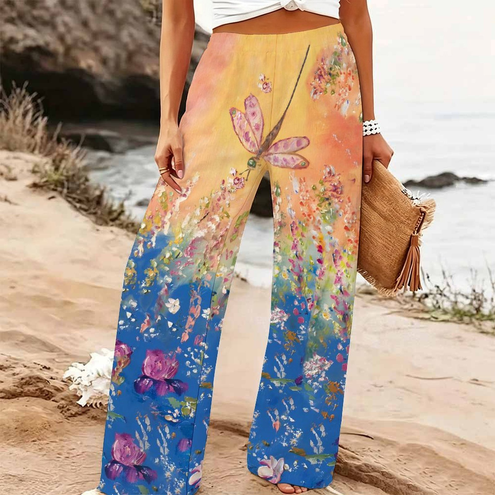 Damen Sommer Strand Weite Hose – Palazzo Pant Wide Bewertung und Preis