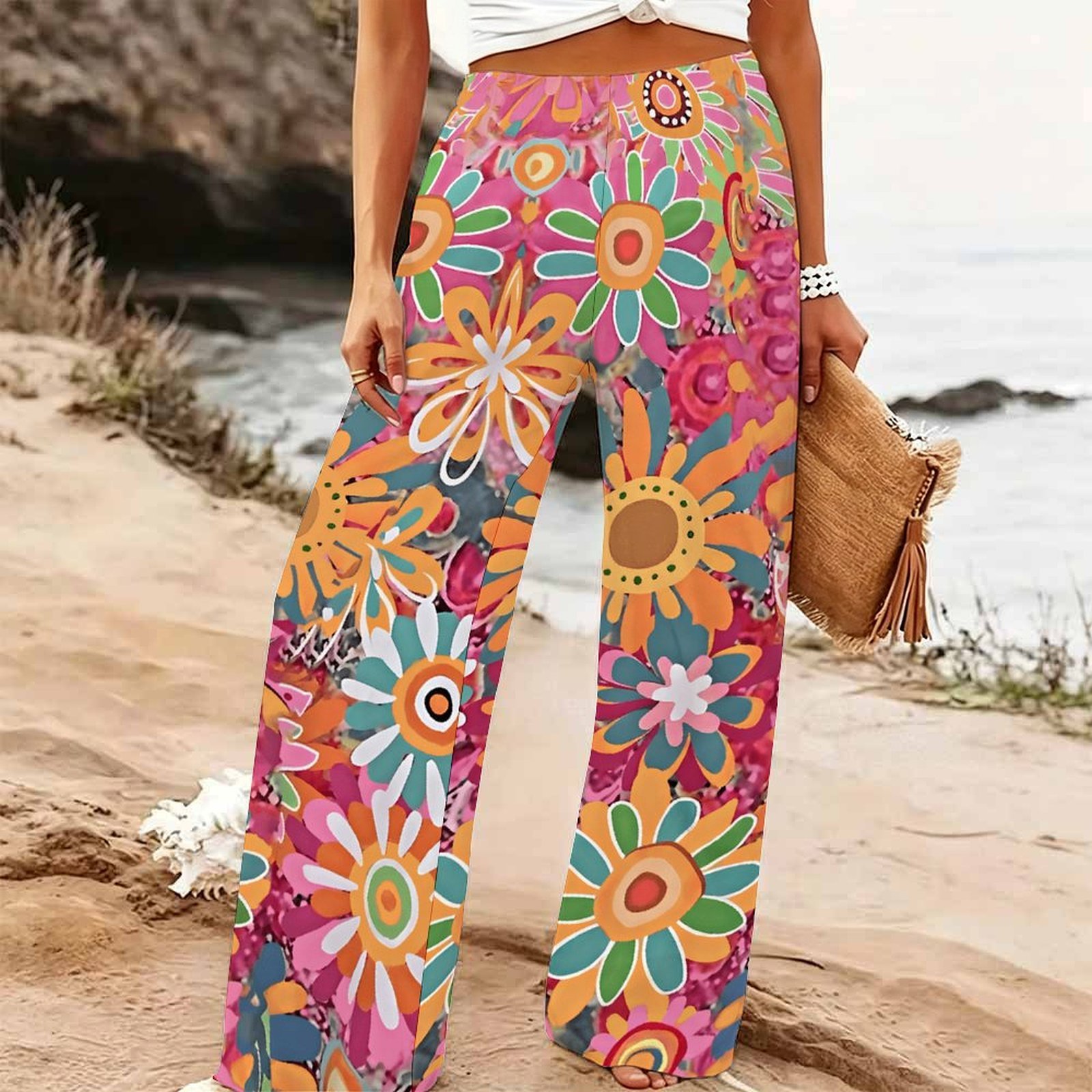 Damen Sommer Strand Weite Hose – Palazzo Pant Wide Bewertung und Preis