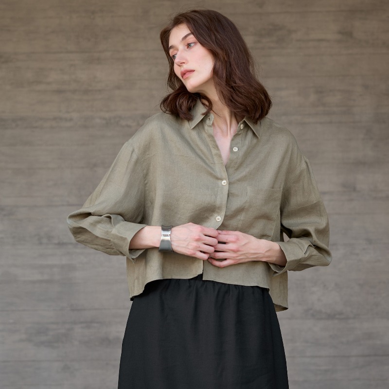 Weiße Hemden für Damen, 100 %  – Crop Blouse Linen Bewertung und Preis