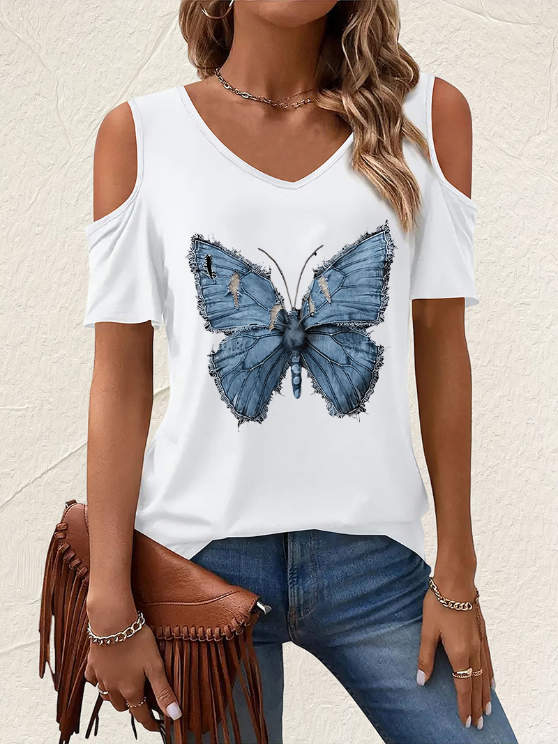 Vintage V-Ausschnitt T-Shirt m – Summer Clothing Drop Bewertung und Preis