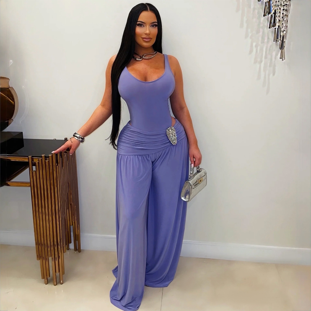Einfarbiges 2-Teiliges Damen-S – Palazzo Pant Wide Bewertung und Preis