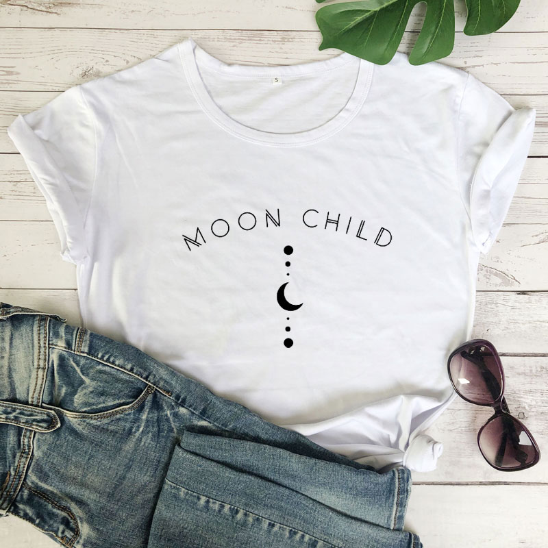 Mond Kind Frauen T-shirt Spiri – Summer Goth Clothing Bewertung und Preis