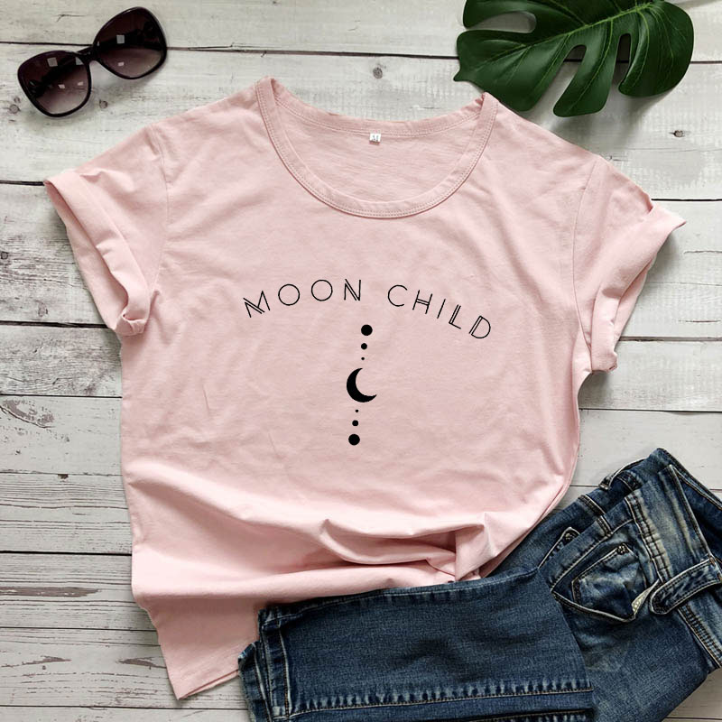 Mond Kind Frauen T-shirt Spiri – Summer Goth Clothing Bewertung und Preis