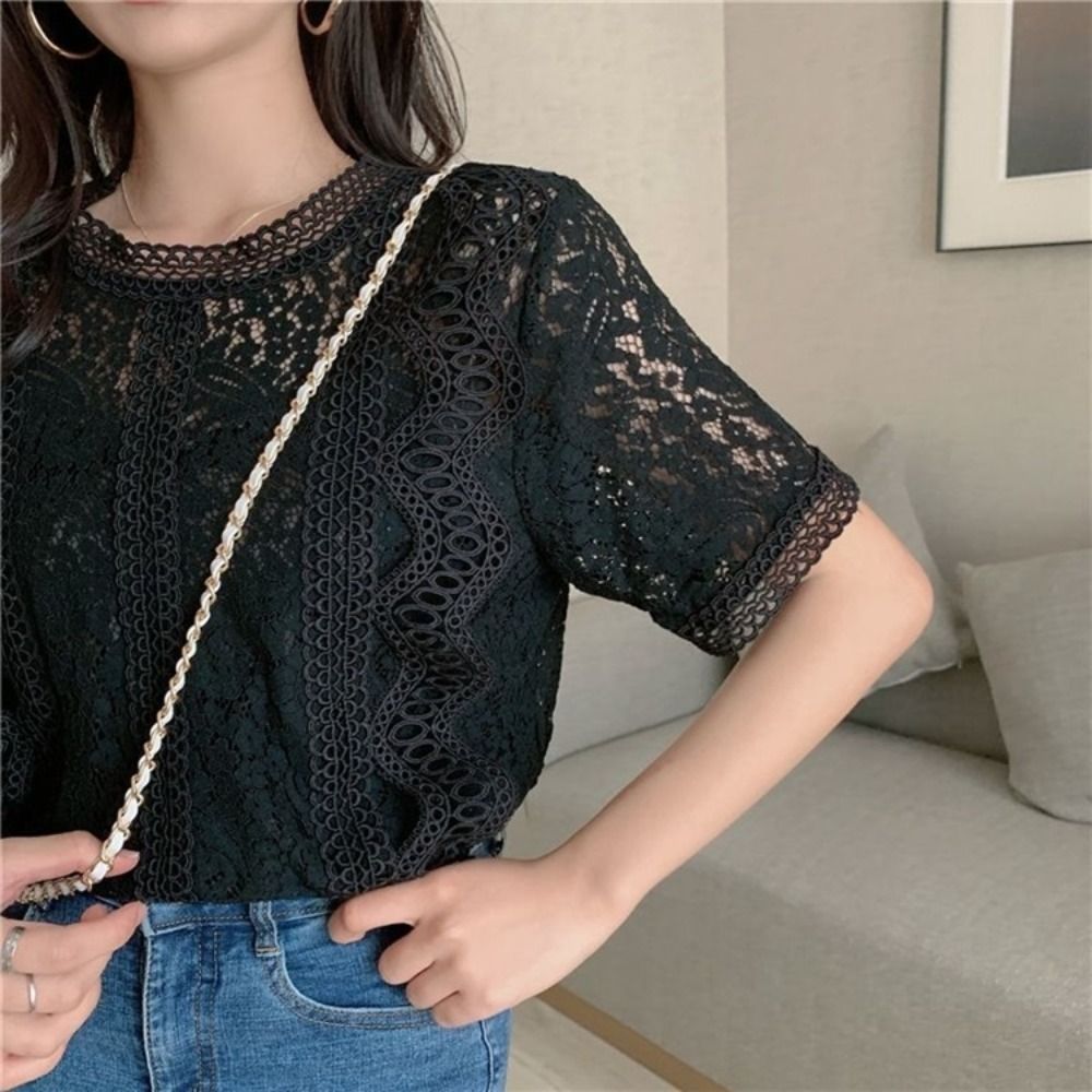 Elegante, süße Kurzarm-Spitzen – Crop Blouse Linen Bewertung und Preis
