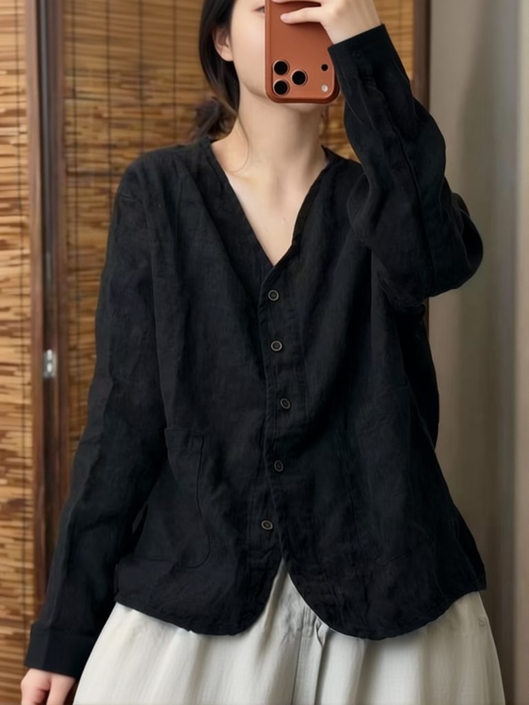 Ästhetisches Ethnisches Baumwo – Crop Blouse Linen Bewertung und Preis